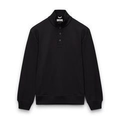 Midweight Terry Standard Button Mockneck