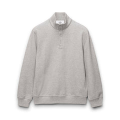 Midweight Terry Standard Button Mockneck